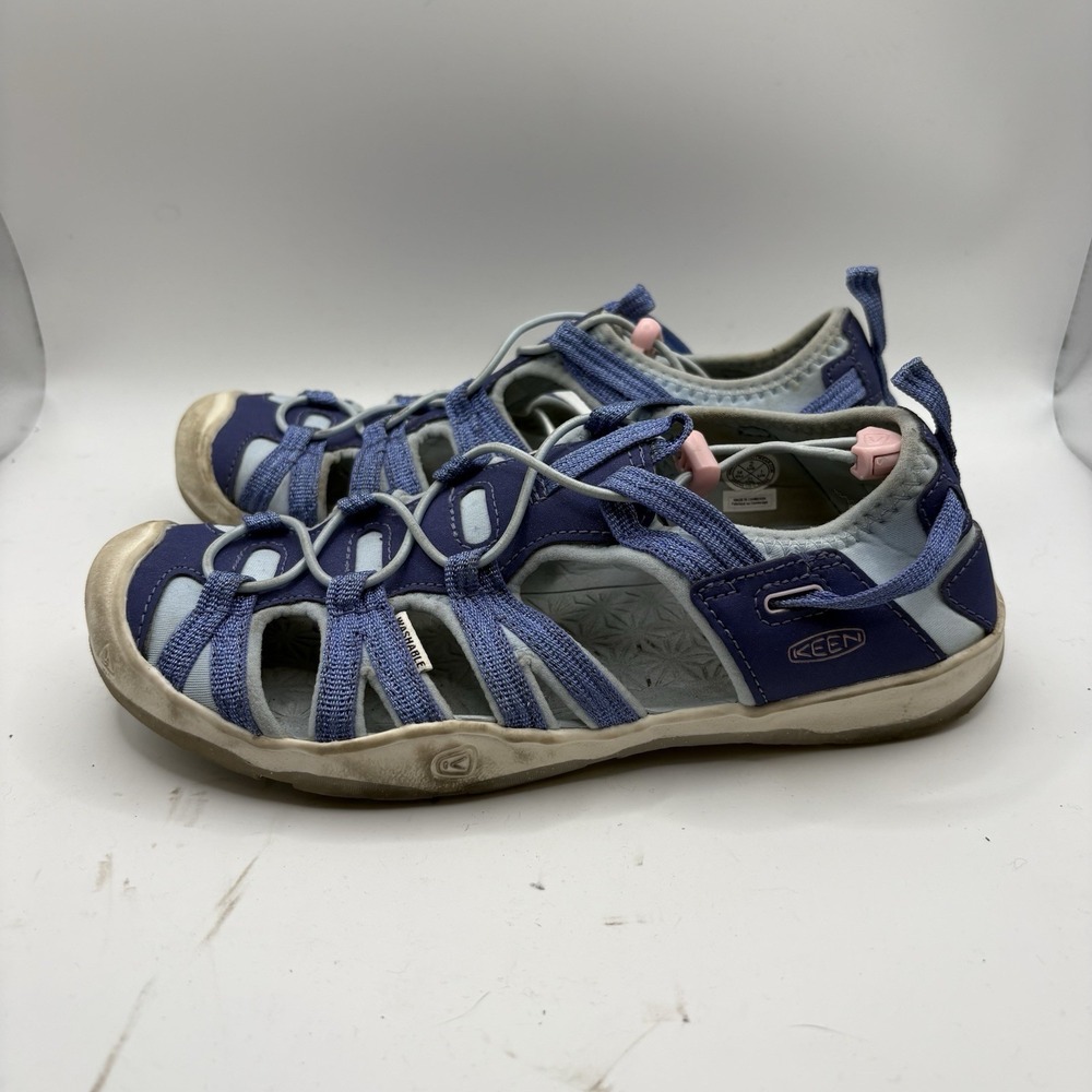 KEEN Moxie Girls Sandals Size 2 Blue-Light Blue Toggle Shoes Outdoor Youth